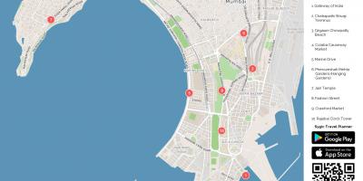 Mapa ng Marine drive sa Mumbai