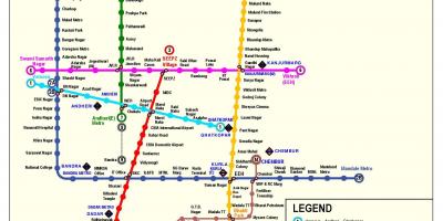 Metro mapa ang ruta ng Mumbai