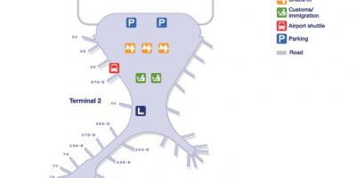 Terminal 2 ng quezon city airport mapa