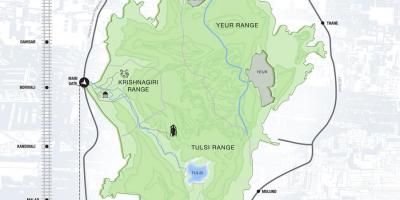 Mapa ng sanjay gandhi national park