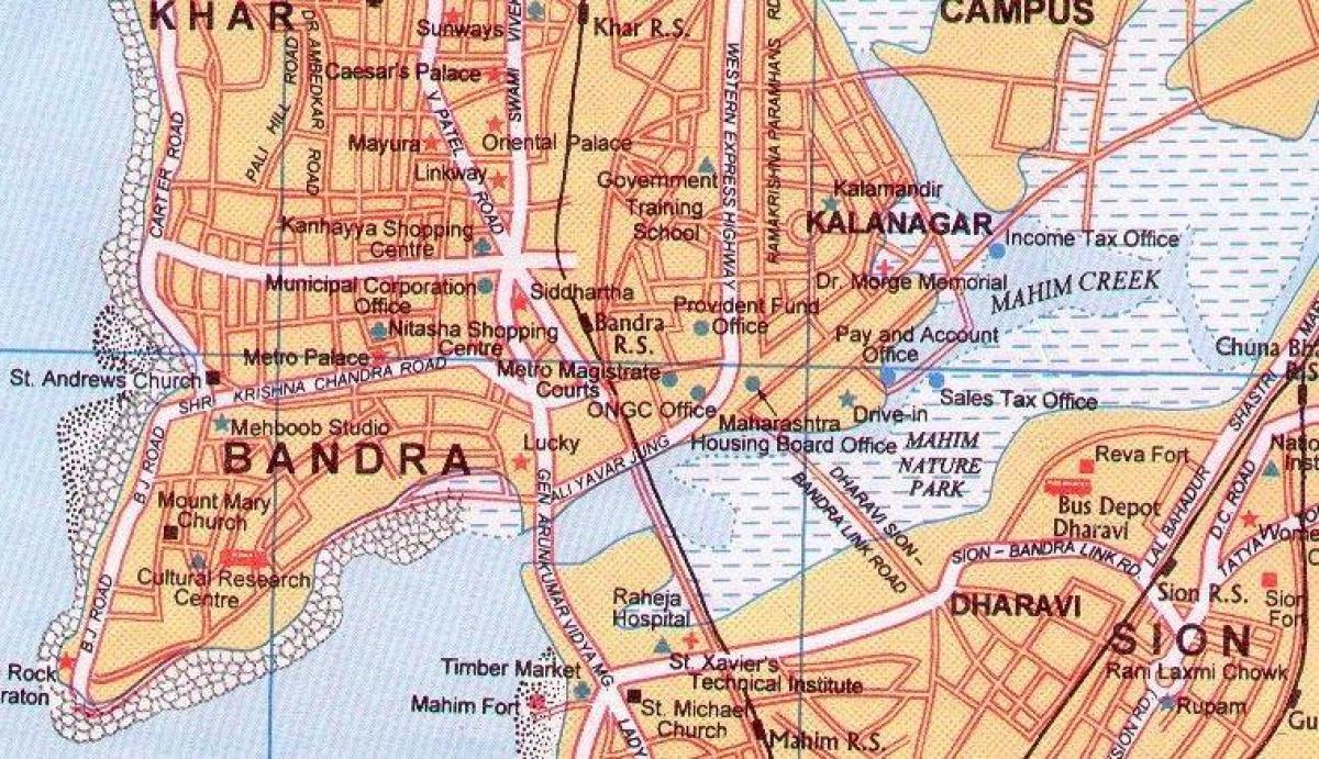 mapa ng bandra sa Mumbai