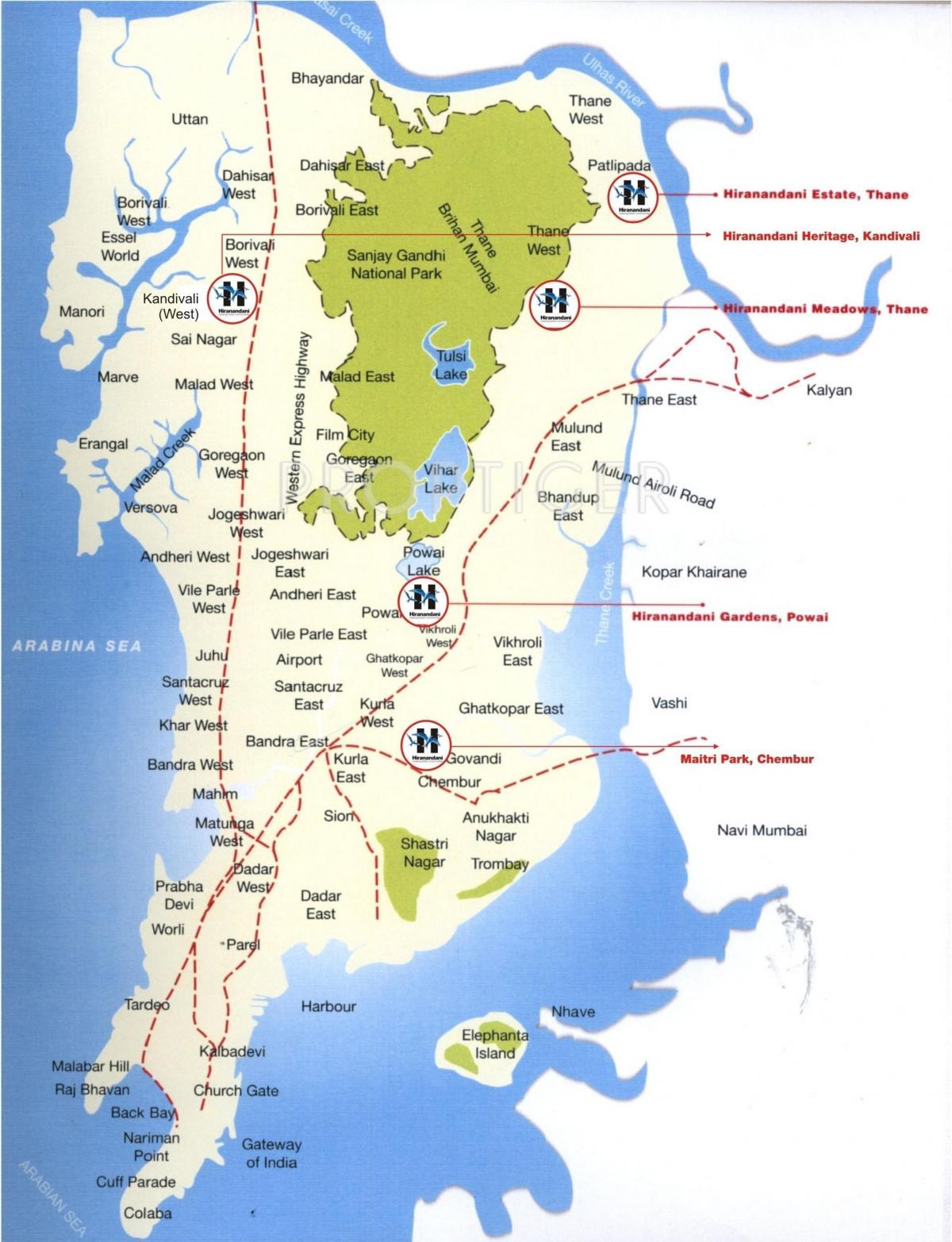 mapa ng Colaba Mumbai