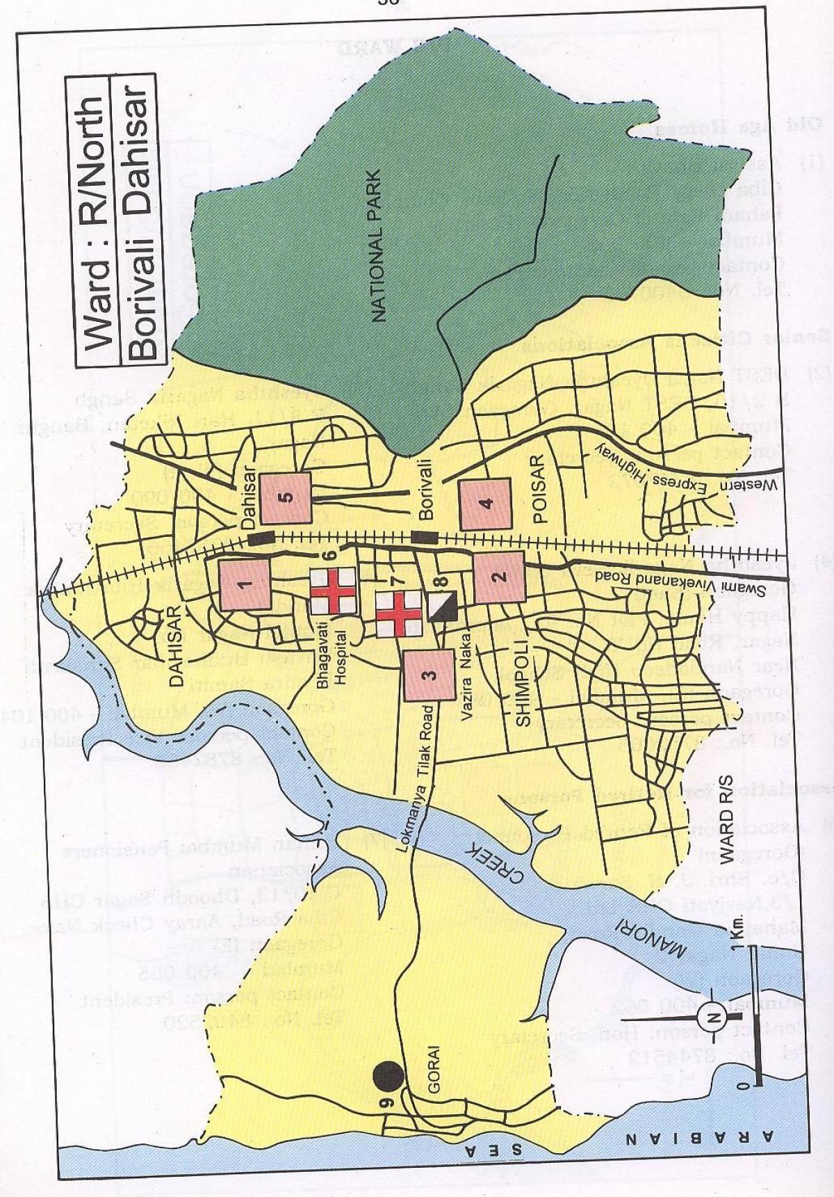 mapa ng Dahisar Mumbai