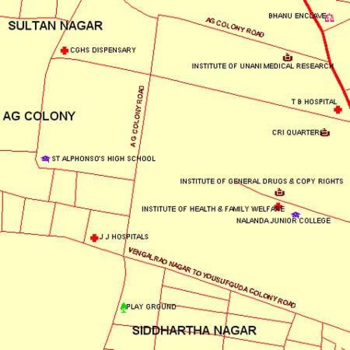 JJ Hospital sa Mumbai mapa
