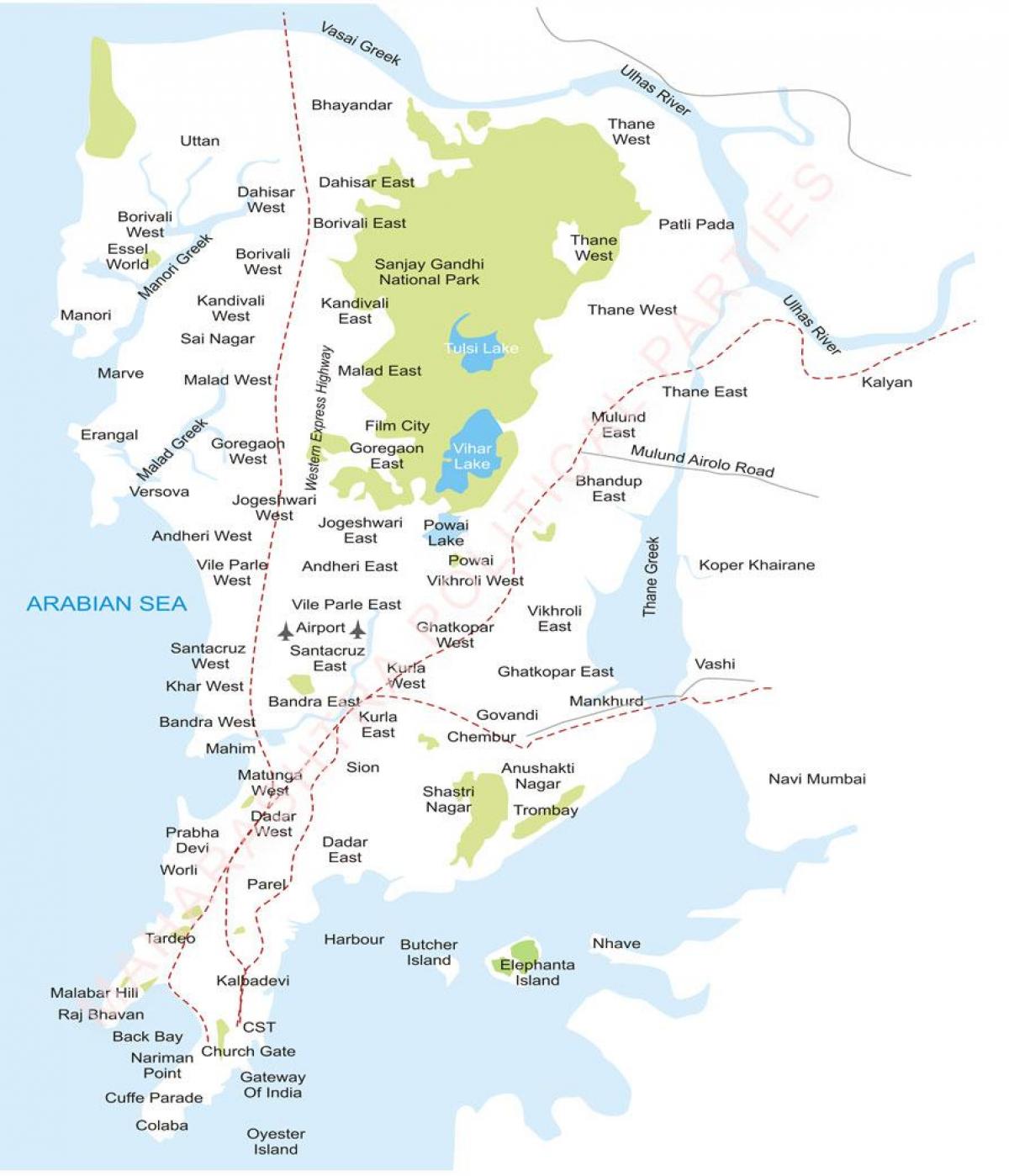 Bombay estado mapa