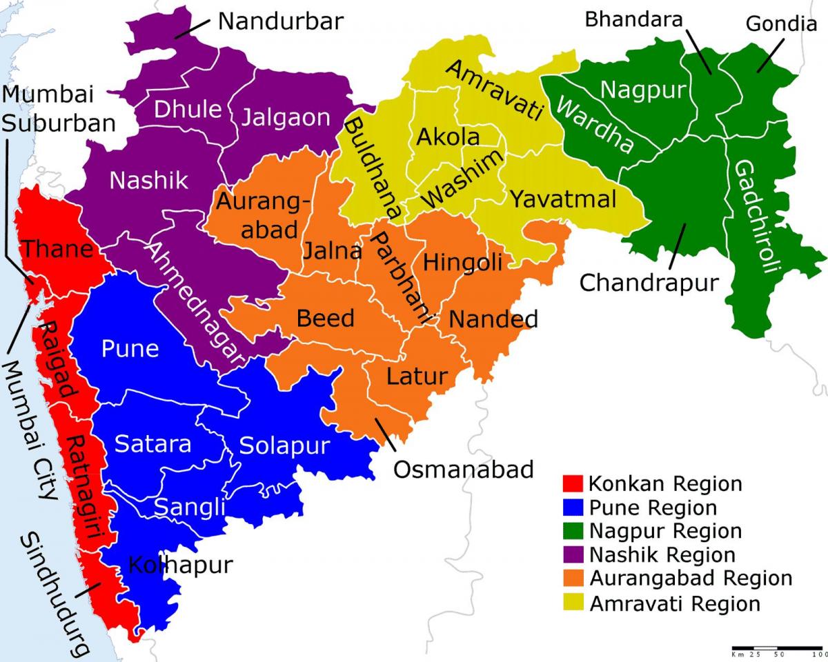 mapa ng Maharashtra Mumbai