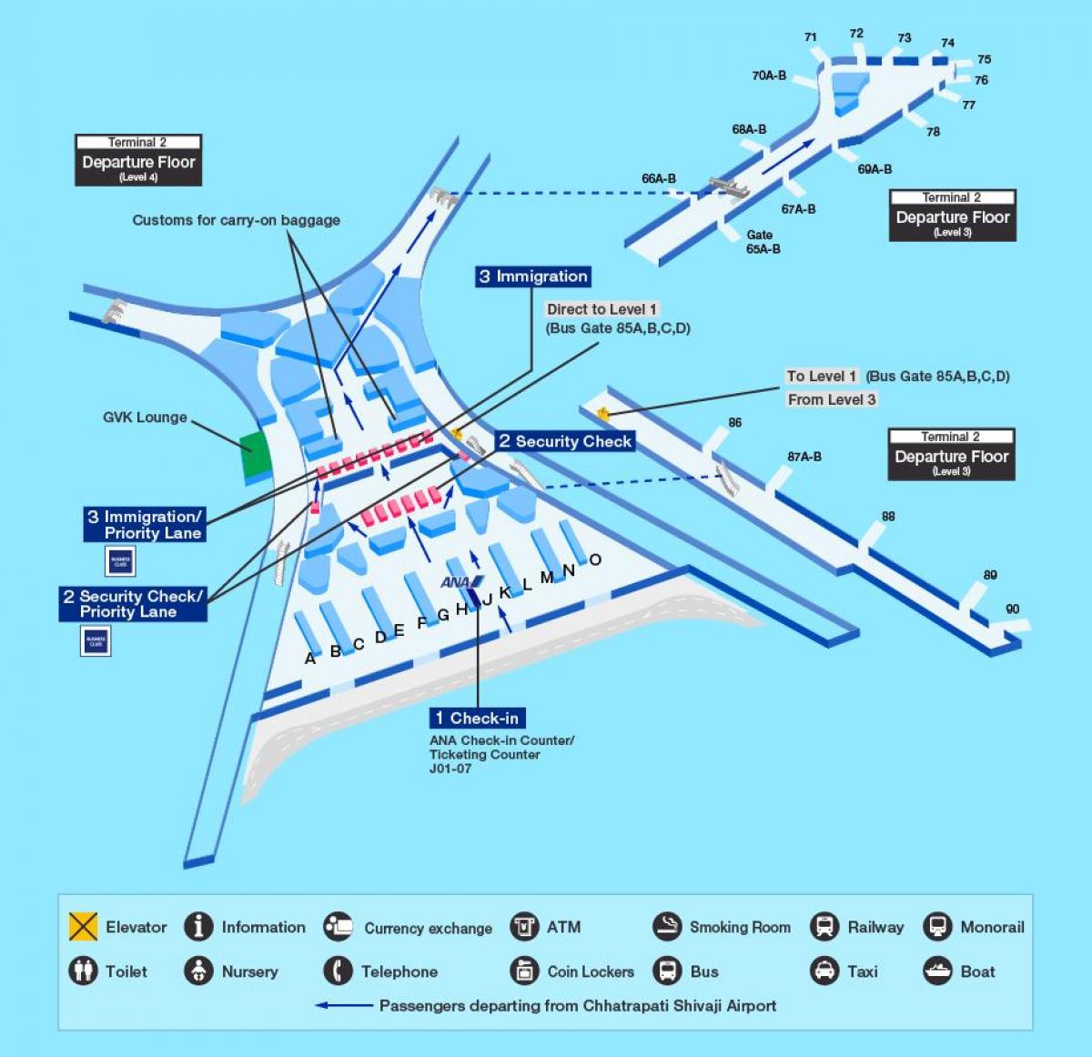 Manila international airport terminal 2 ng mapa