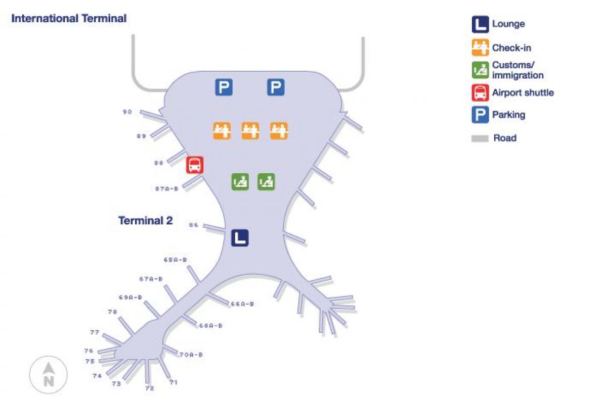 terminal 2 ng quezon city airport mapa